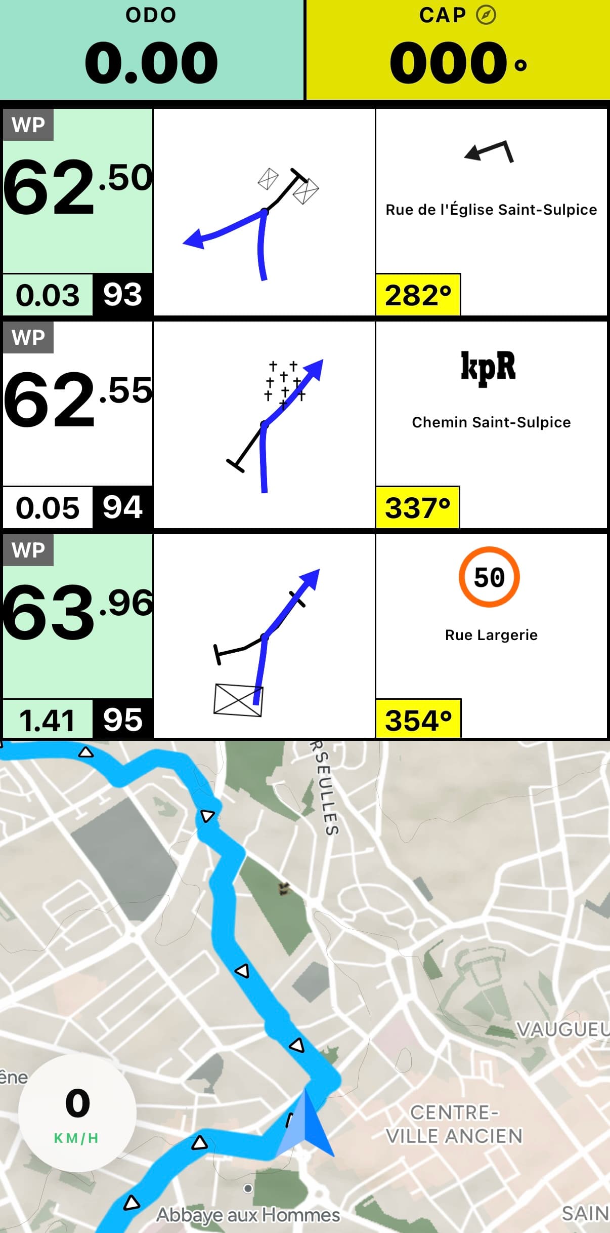 Roadbook numérique Stracks avec navigation GPS en écran splitté